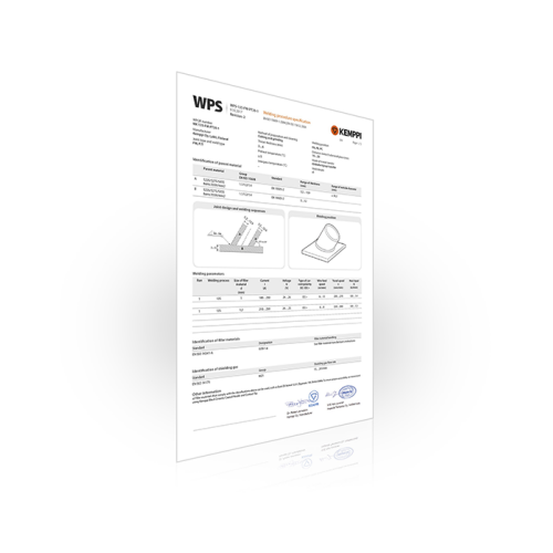 Kemppi WPS zavarivački standardi - Var Sistem